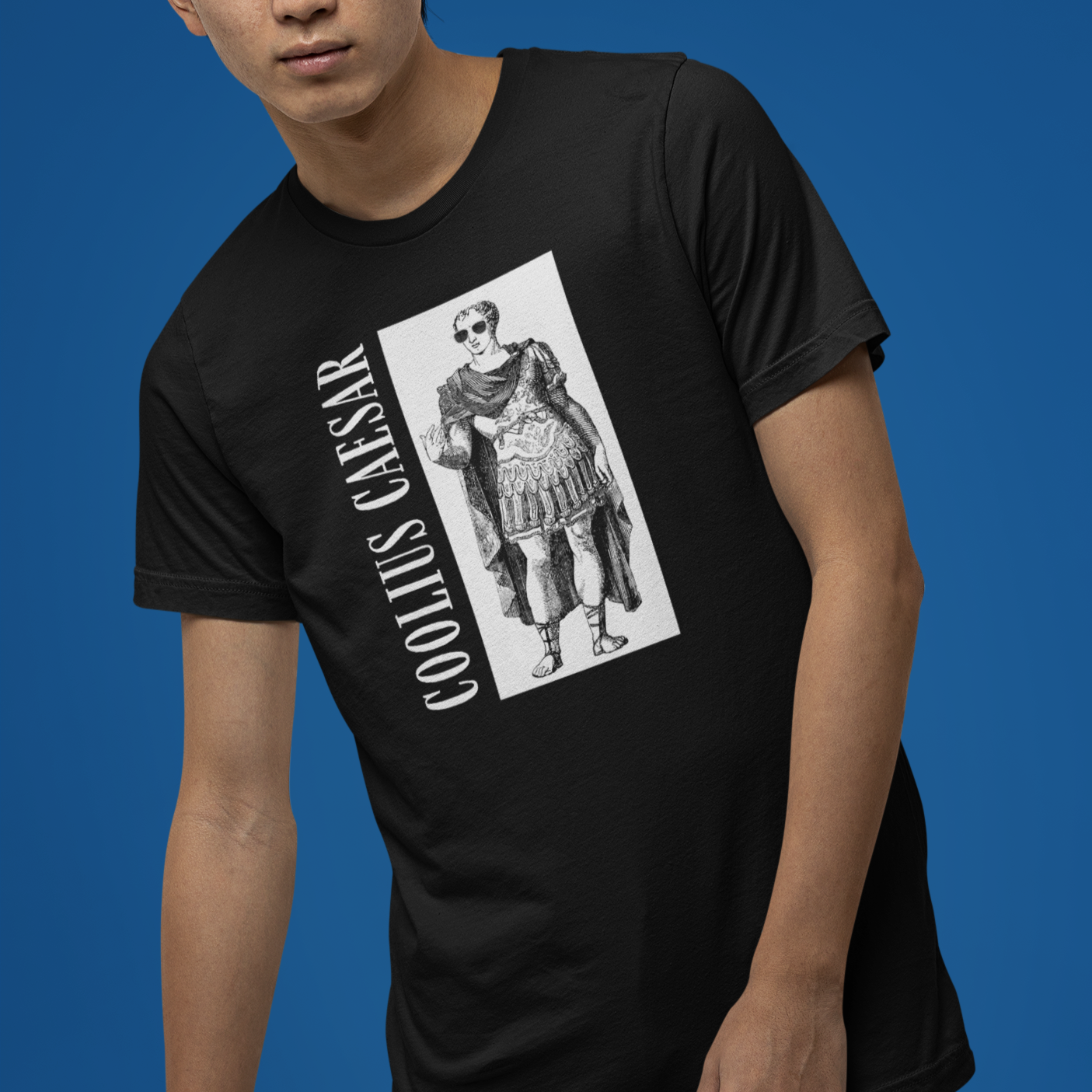 "Coolius Caesar" Funny Ancient History Black Shirt