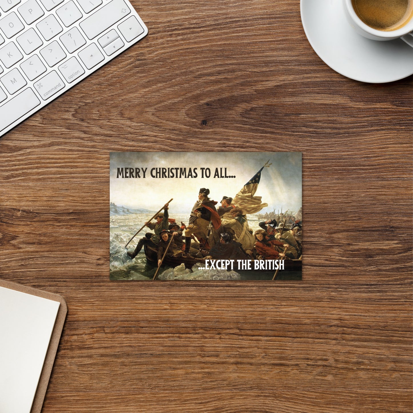 Christmas Card for US History George Washington Crossing the Delaware