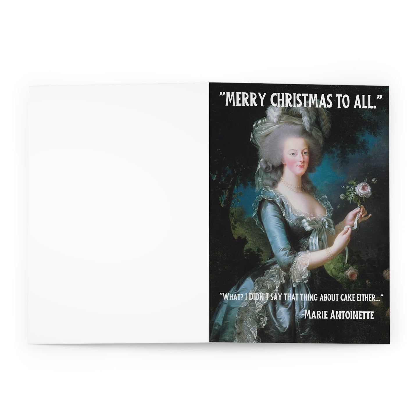 Marie Antoinette Funny French Revolution History Christmas Card