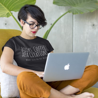 "Books, Coffee, APA Citations" Teacher Shirt