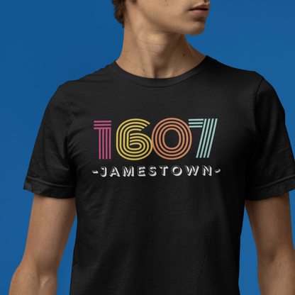 Jamestown 1607 Retro Vibes US History Teacher Shirt