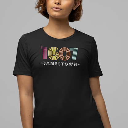 Jamestown 1607 Retro Vibes US History Teacher Shirt